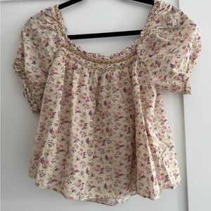 Doen Floral Puff Sleeve Top